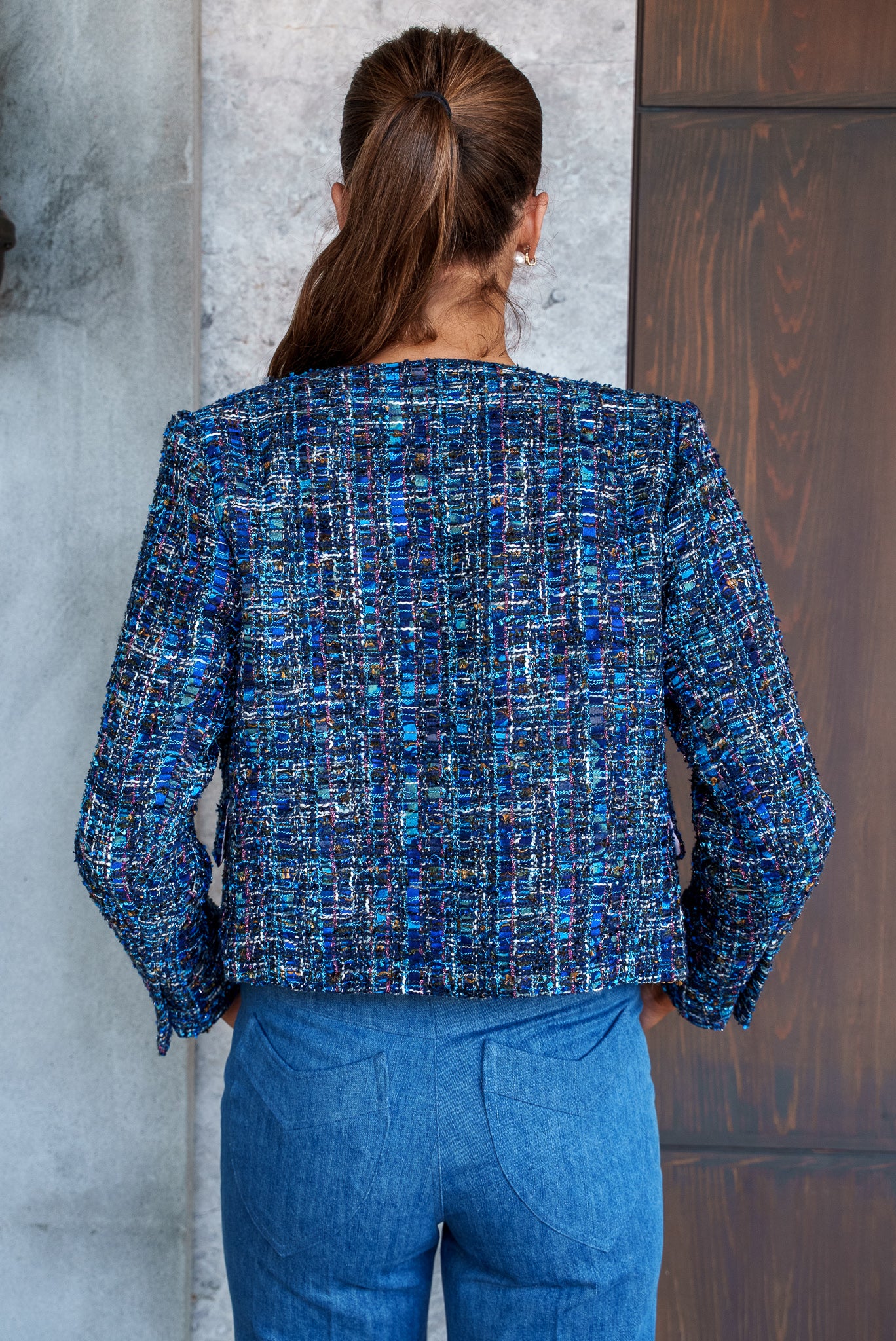 Burford Box Jacket Blue