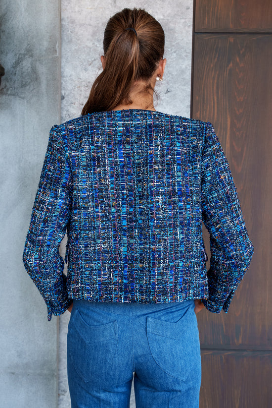 Burford Box Jacket Blue