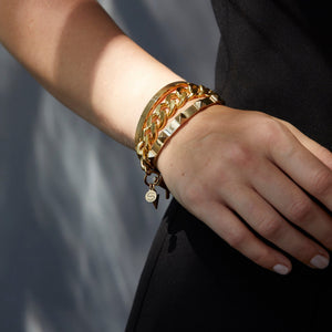 Rock Glam Bangle - Gold