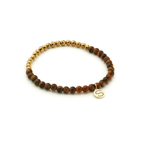 Party At The Front Bracelet - Tiger's Eye + Gold