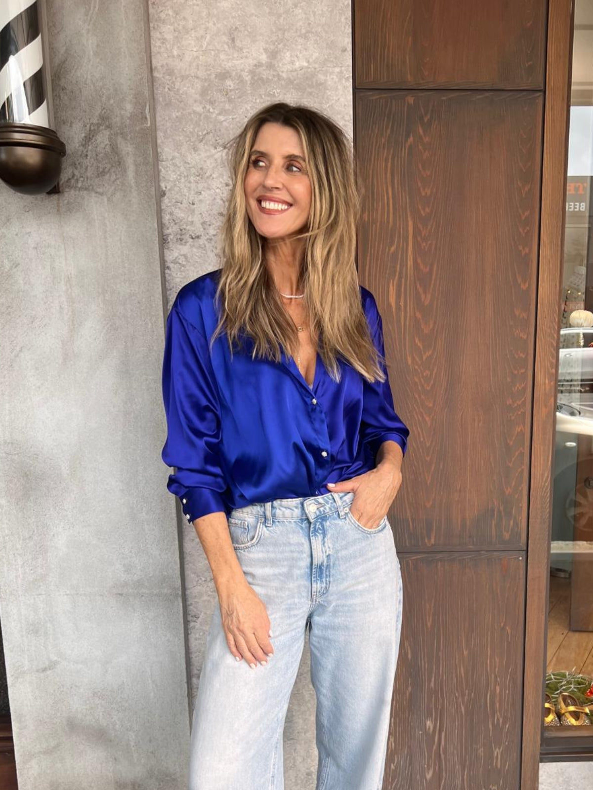 Vienna Blouse Cobalt Blue