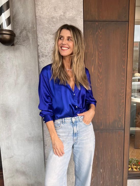 Vienna Blouse Cobalt Blue