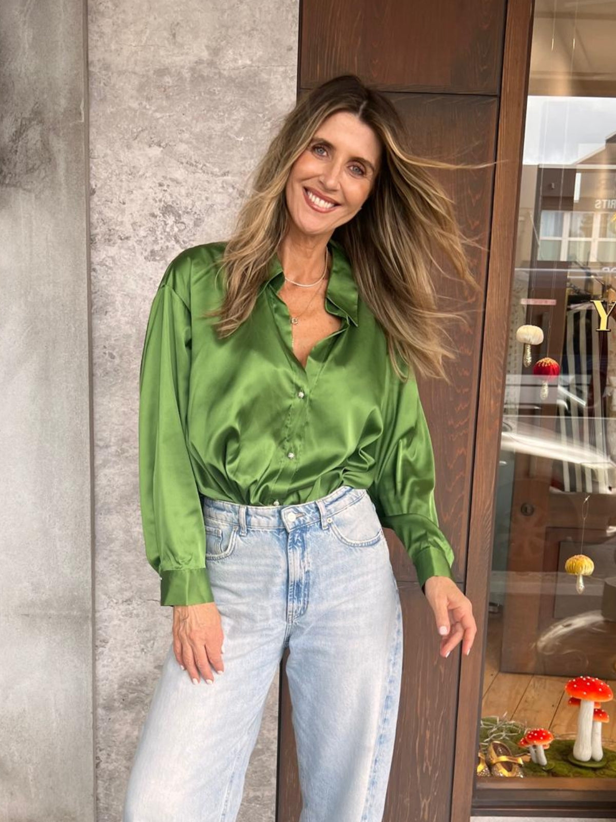 Vienna Blouse Kelly Green