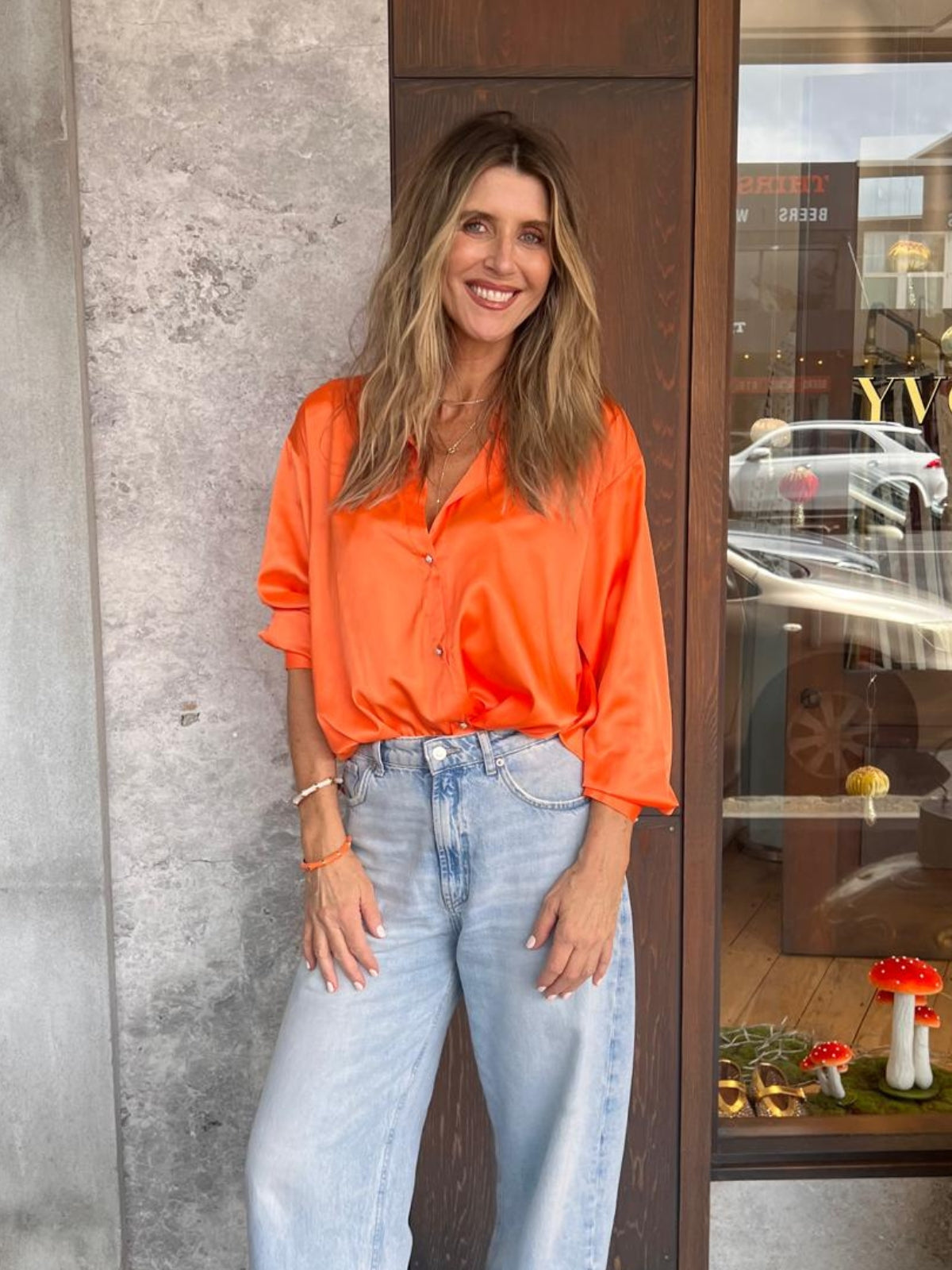 Vienna Blouse Tangerine