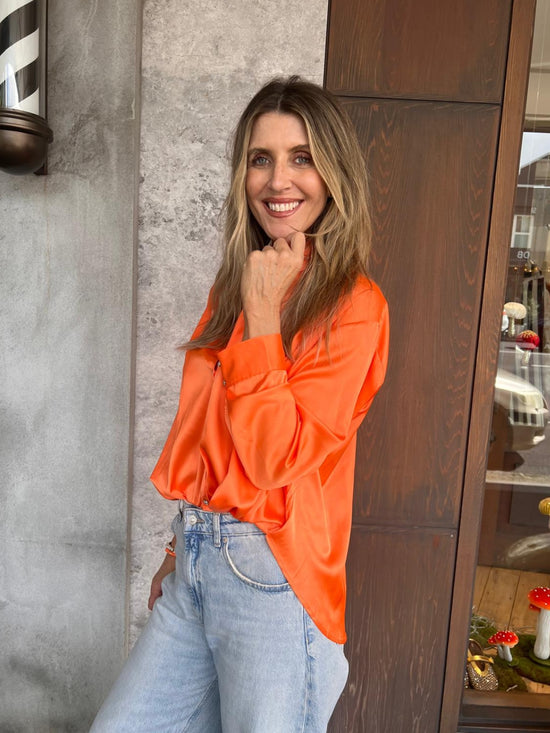 Vienna Blouse Tangerine