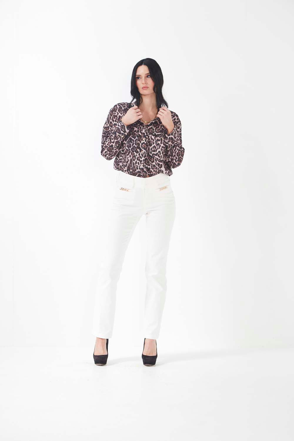 Corva Shirt - Pink Leopard