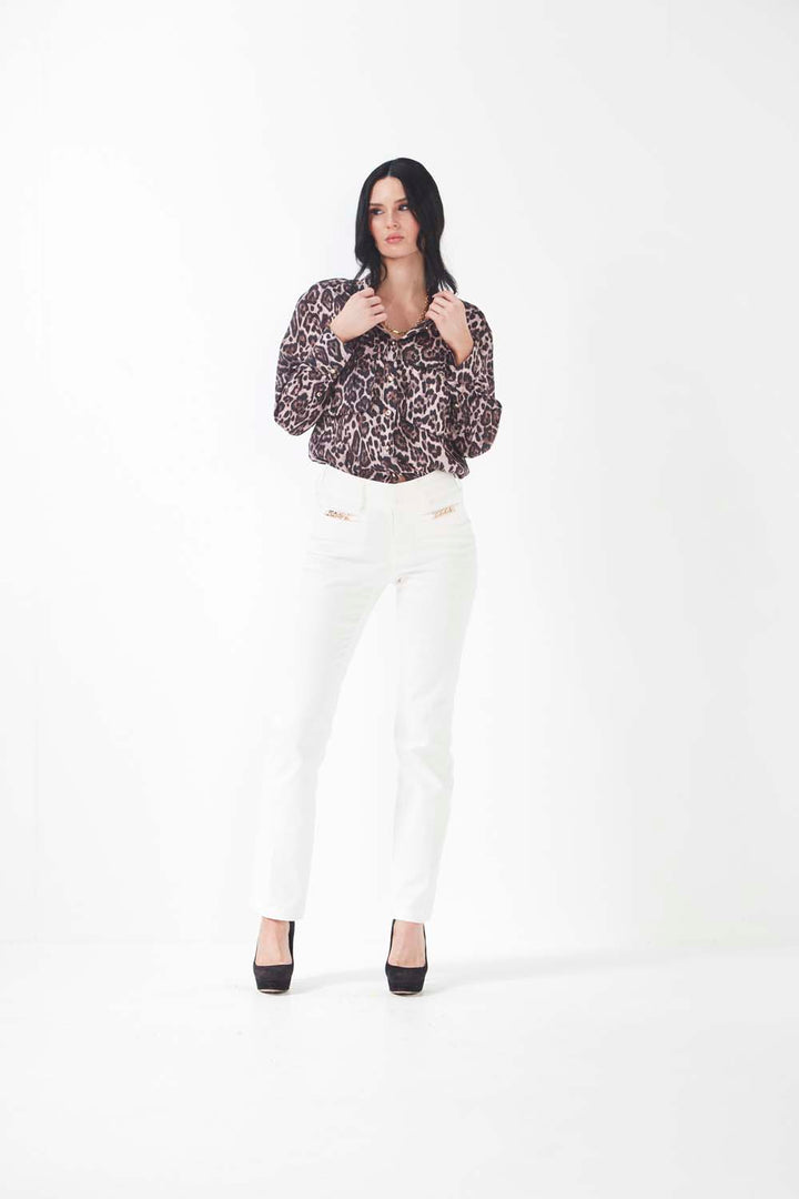 Corva Shirt - Pink Leopard