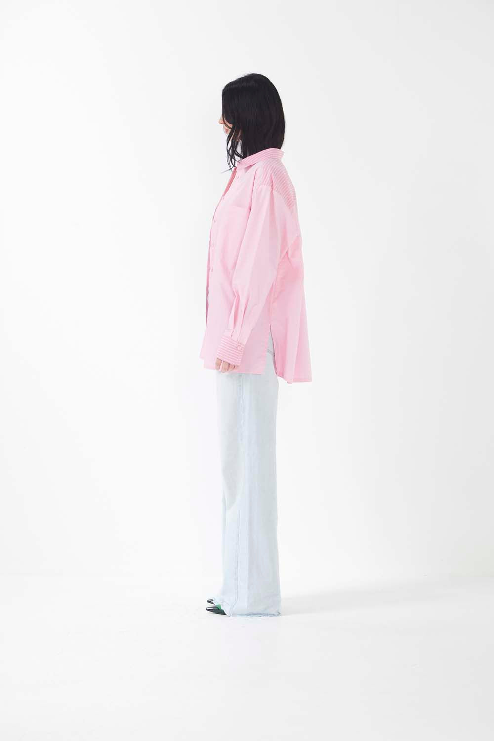 Livono Shirt - Pink + White