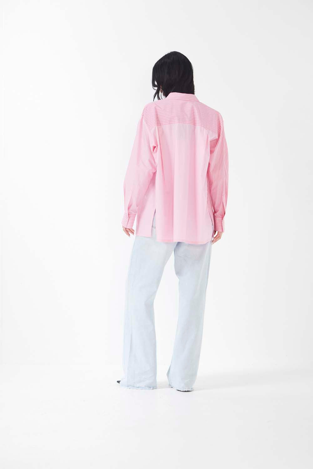 Livono Shirt - Pink + White